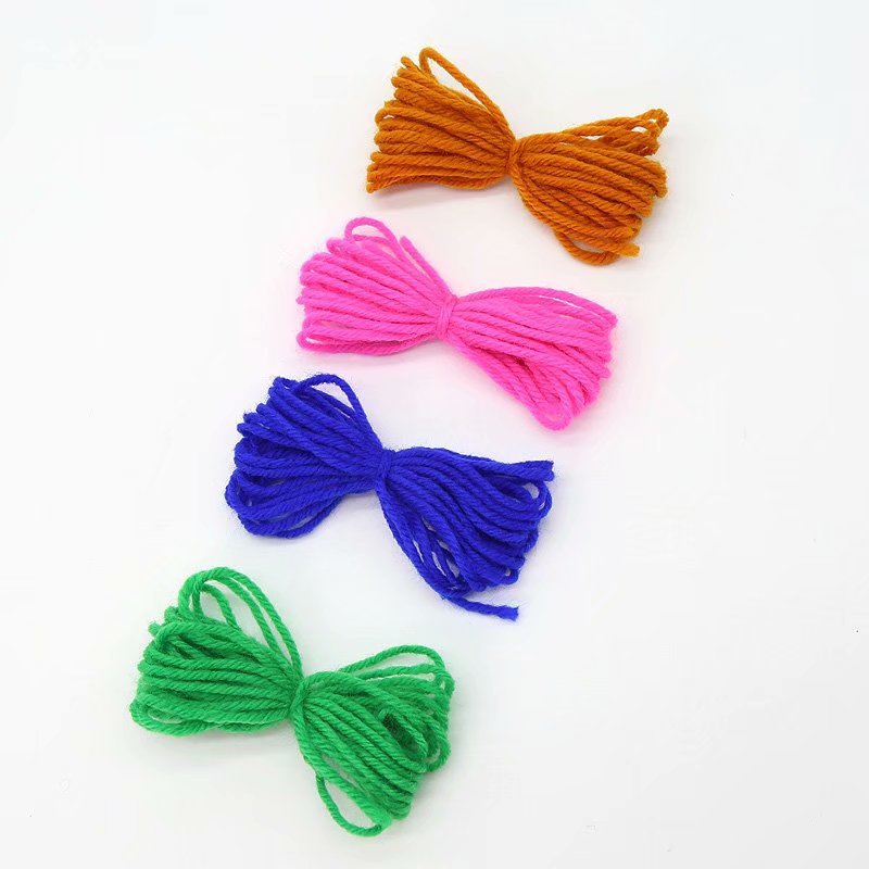 厂家批发晴纶线 外贸腈纶线中粗毛线手工编织diy学生手工课美术用