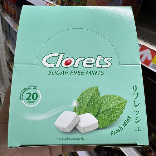 泰国711正品clorets无糖西瓜薄荷凉糖强劲清凉薄荷清新口气