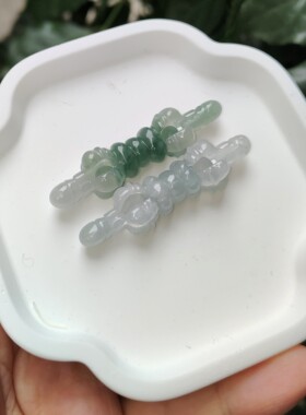 天然翡翠A货雕刻金刚杵六字刀剑斧道系佛系文玩DIY配件8元包顺丰