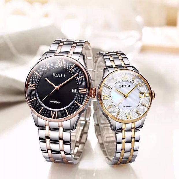 新款宾利手表女式全自动机械表复刻时尚男士水钻防水简约女表6059