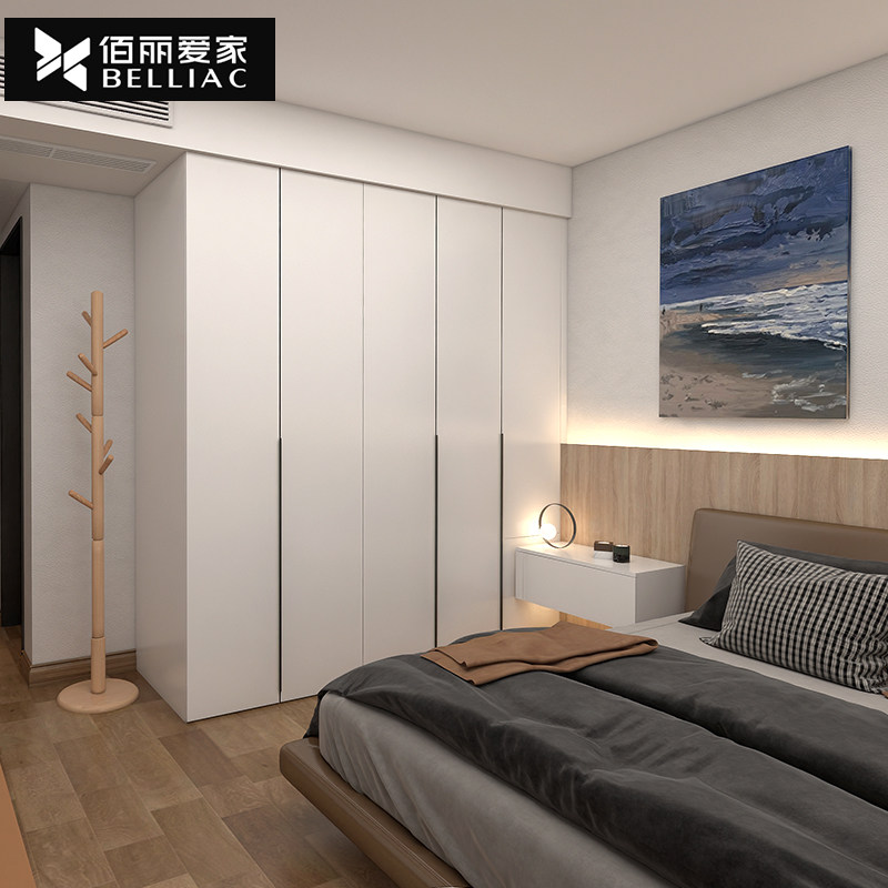 佰丽爱家全屋定制对开门衣柜家用卧室柜子衣帽间极简家具定制