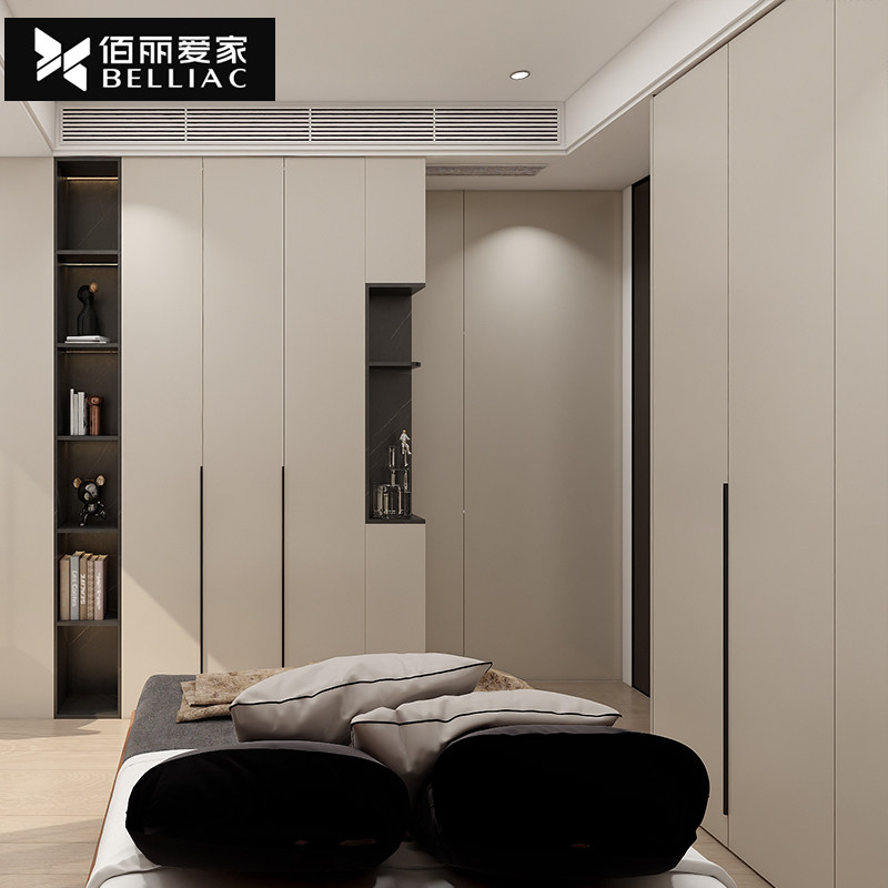 佰丽爱家全屋定制现代轻奢衣柜对开门一门到顶卧室衣帽间柜子定制