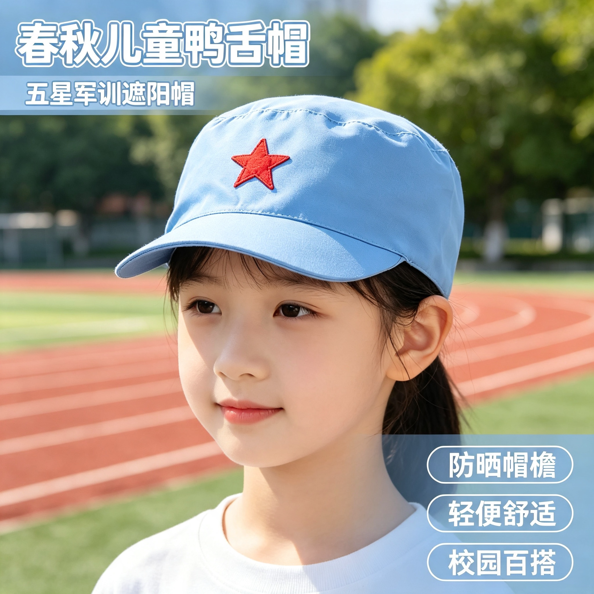 儿童迷彩帽无顶帽子鸭舌帽2026新款童帽男童太阳帽空顶凉帽漏顶帽