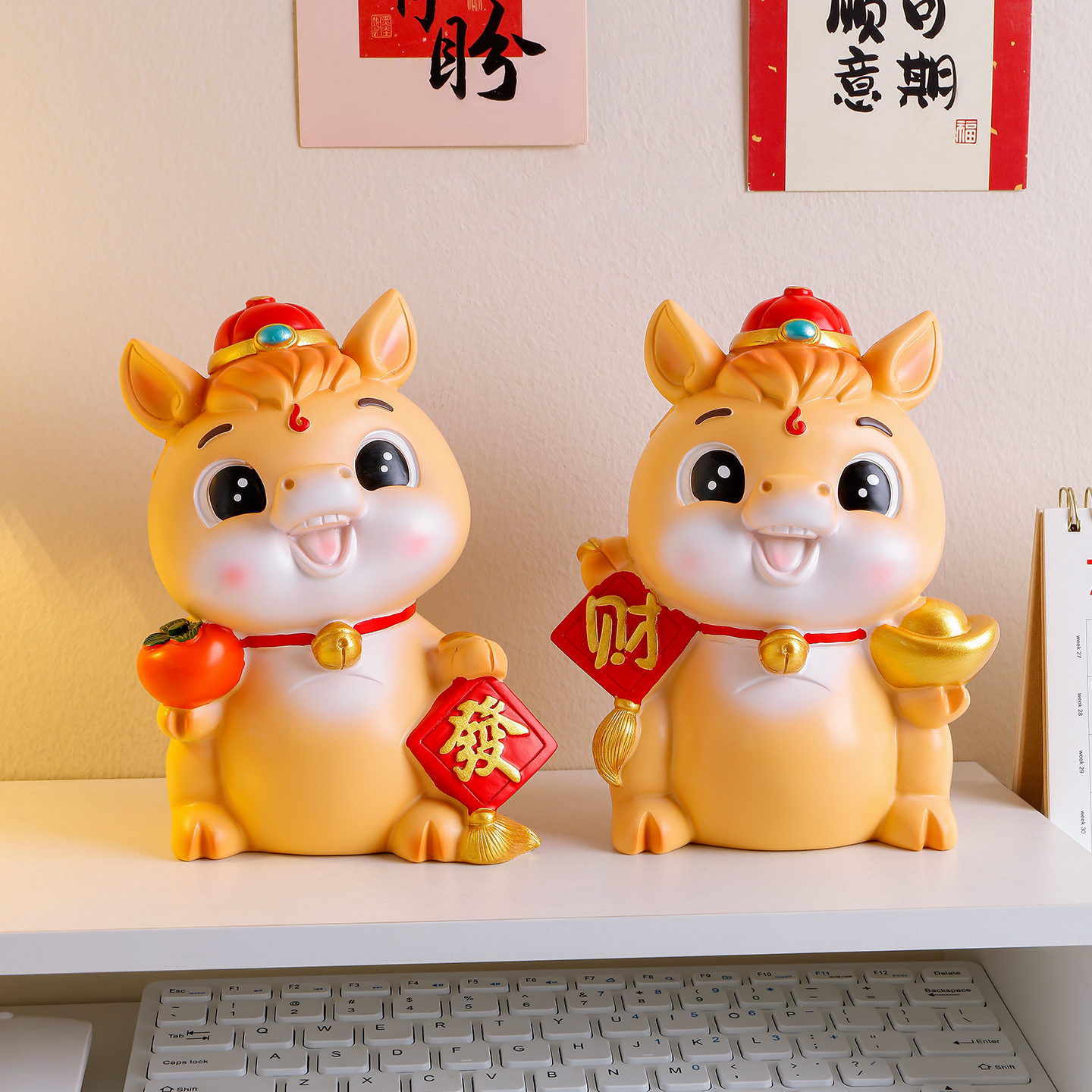 国潮马年吉祥物存钱罐装饰摆件