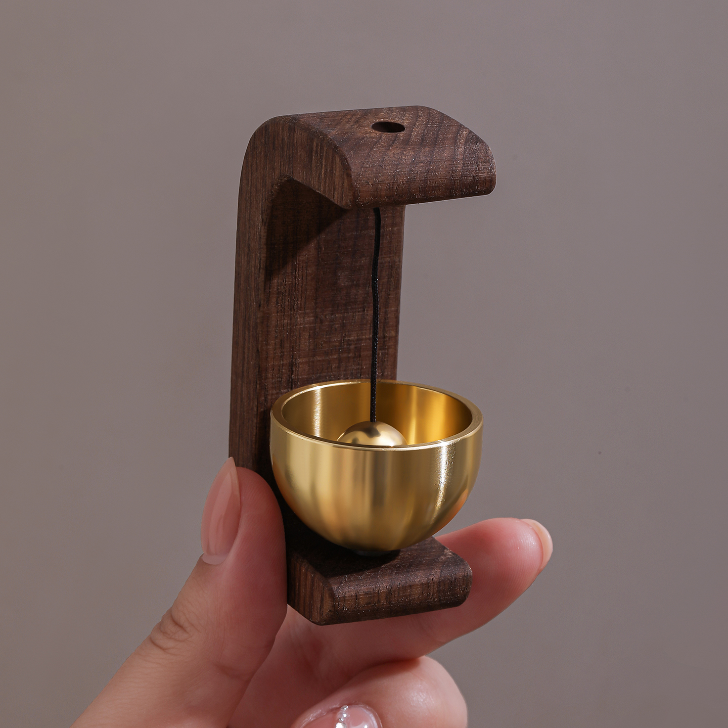 黑胡桃木磁吸門鈴多巴胺配色鈴鐺