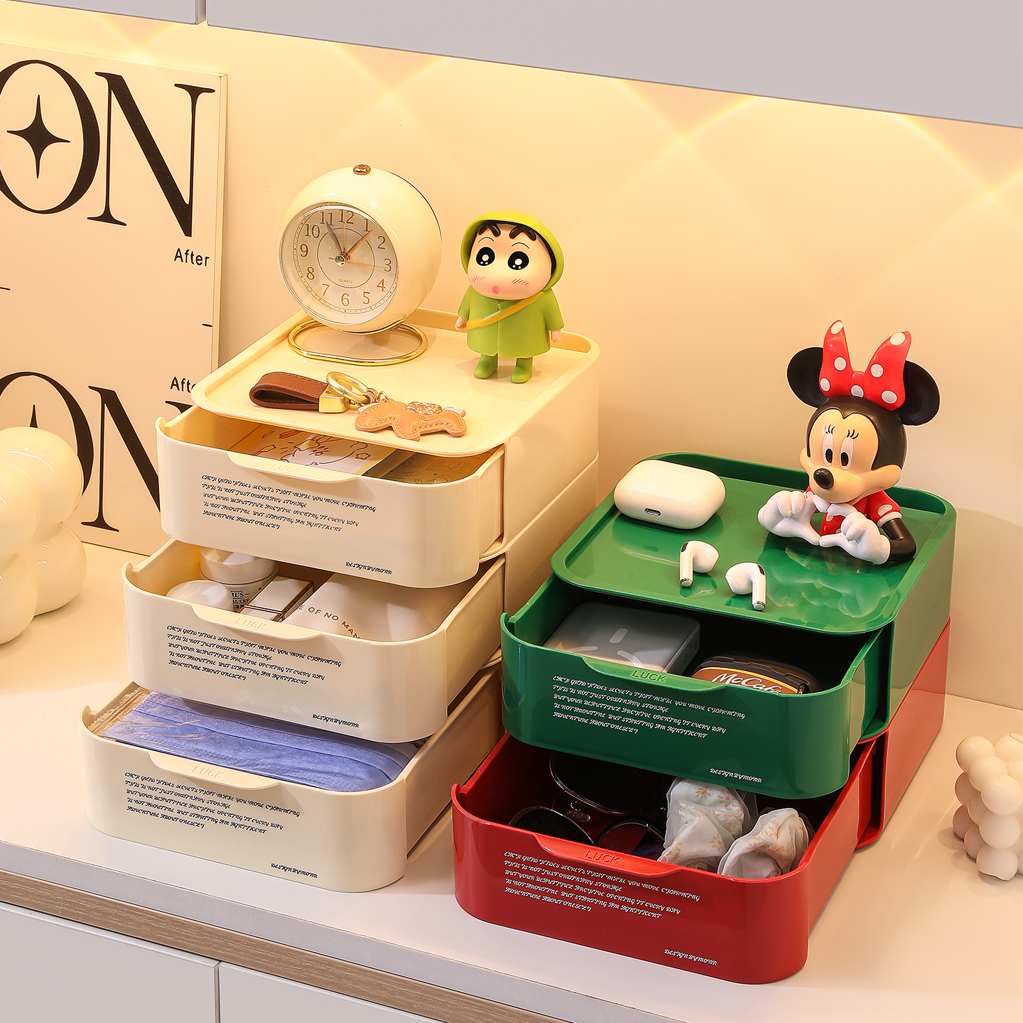 进门玄关收纳盒装饰整理盒抽屉式