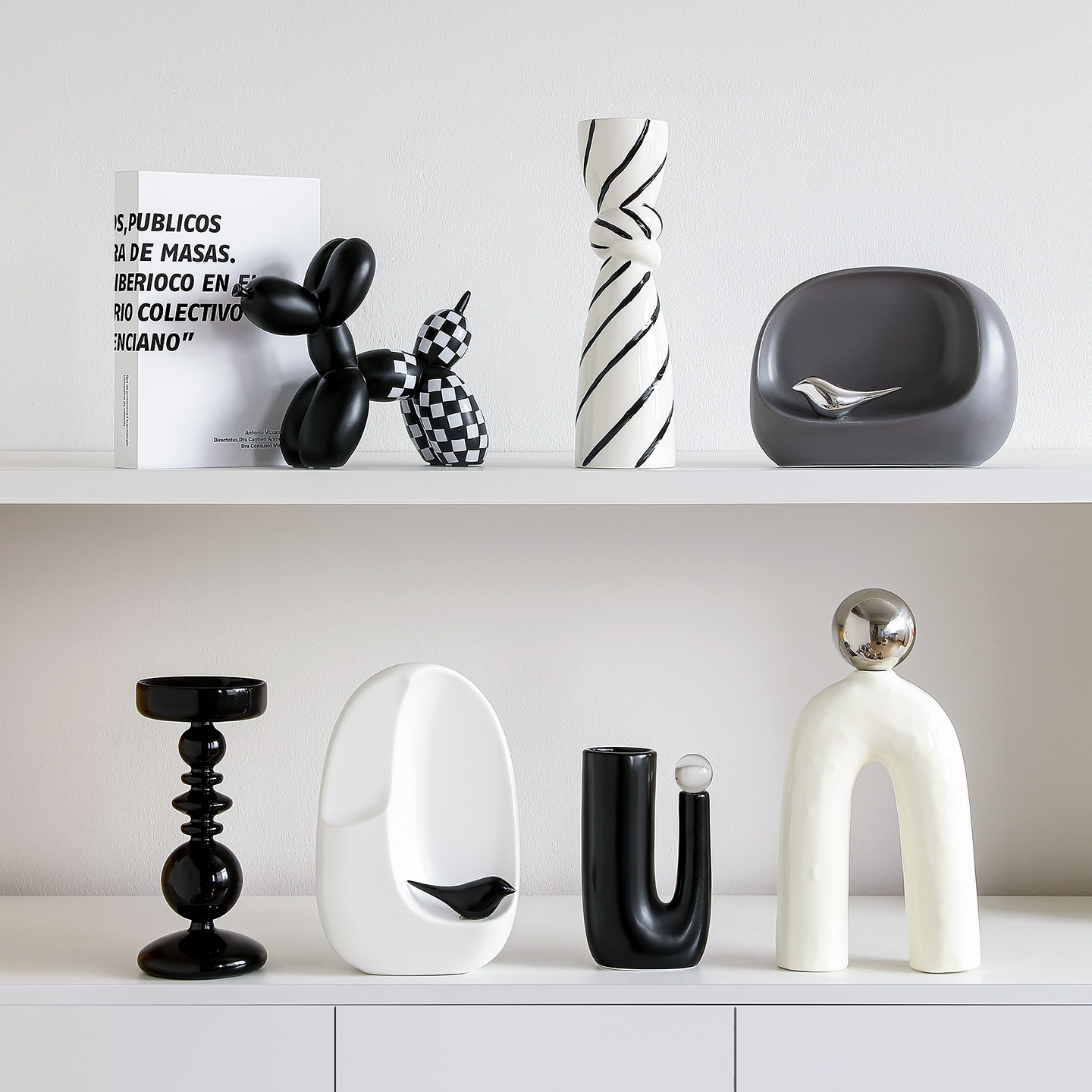 北欧现代高档抽象艺术个性小众家居装饰品酒柜摆设样板间客厅摆件