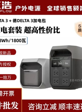 ECOFLOW正浩德3加电包快充户外电源德3PLUS/1500便携车充应急自驾
