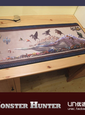 怪物猎人/Moster Hunter X OL 10周年雄火雷狼碎龙超大游戏鼠标垫