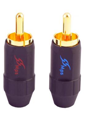 台湾MPS原装进口纯铜镀金DIY音频RCA莲花插头线径8mm 6mm 4mm