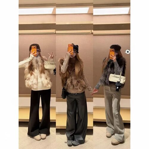 云朵马甲2026秋冬新款女装毛毛外套短款时尚显瘦马甲韩版休闲外套