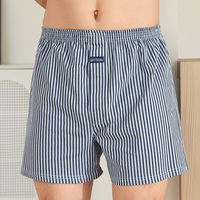 Arro pants Men's pure cotton underpants, loose, large-sized, high-waisted all-cotton pajae pants, fat shorts, boxer shorts, four-cornered trouser cuffs thumbnail 5