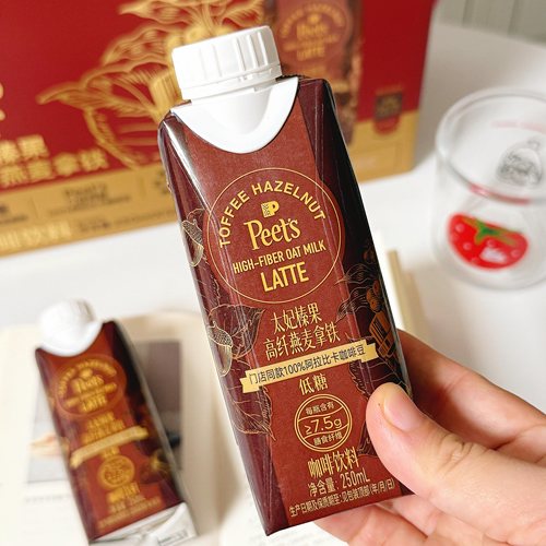 山姆代购 8月新品Peet's皮爷太妃榛果燕麦拿铁即饮咖啡250ml