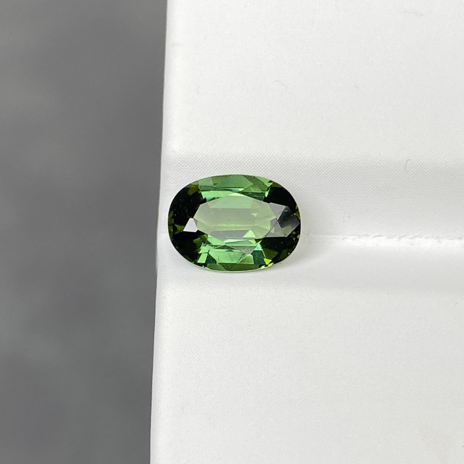 【一氏】1.3克拉天然蓝绿碧玺宝石椭圆戒面干净闪亮珠宝镶嵌证书