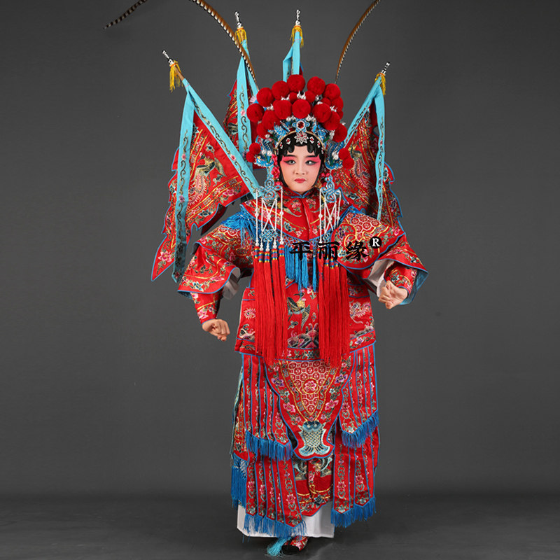 戏曲女靠京剧豫剧女大靠穆桂英花旦刀马旦武旦武将戏剧服装女靠