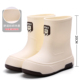 套鞋 时尚 水靴 加绒保暖雨靴厨房工作四季 胶鞋 雨鞋 女短筒防滑防水鞋