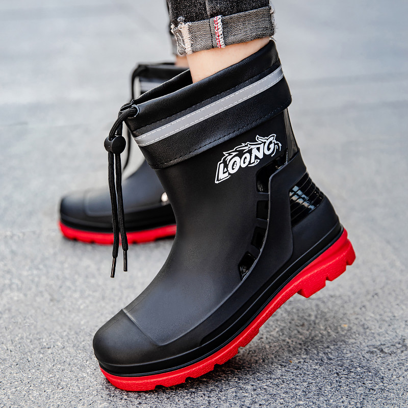 时尚雨鞋男防滑防水透气软底加绒胶鞋工地厨房工作套鞋耐磨女水鞋,流行男鞋,雨鞋,淘宝优惠券,粉丝福利购,淘宝优惠卷