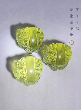 收藏级天然利比亚陨石雕刻龙龟