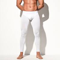 Autumn and winter new men's thermal underwear, Modal thin solid color no-wear underwear, stretch line pants, underpants, base layer and thermal pants thumbnail 4