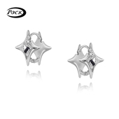 POCK原创设计个性 酷帅星芒耳环小众男女中性耳扣新潮通勤百搭耳饰