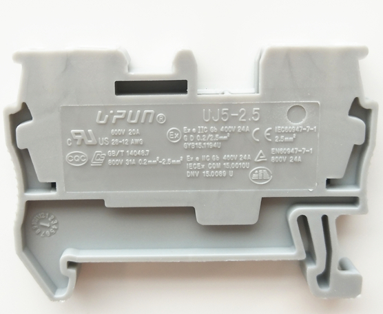 421002 上海友邦电气 upun 笼式弹簧/弹片接线端子 排 uj5-2.