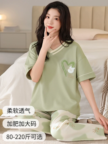 Хлопковая пижама, хлопковые тонкие штаны, комплект, оверсайз