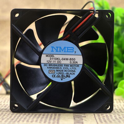 原装 NMB 3110KL-04W-B50/B59 8025 12V 0.30A 8CM 双滚珠 风扇