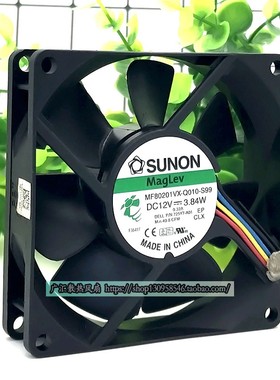 正品戴尔风扇 SUNON MF80201VX-Q010-S99 8020 12V 3.84W 4线