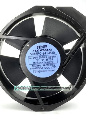 全新 FLOWMAX 5915PC-24T-B30 17238 AC240V 34W 铝框交流风扇