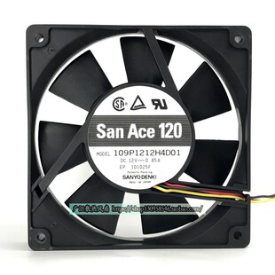 109P1212H4D01 DC12V 0.45A 原装正品日本三洋SANYO 三线轴流风扇