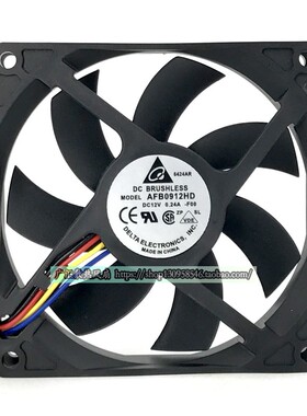 台达9CM 9020 12V 0.24A双滚珠机箱散热风扇 AFB0912HD 90*90*20M