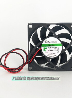 全新SUNON建准 7CM 24V 2.1W KDE2407PHV1 7015 7厘米/CM散热风扇