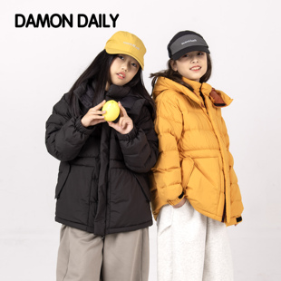 00上新 11日 儿童宽松可拆卸连帽白鸭绒羽绒服外套 Damon11