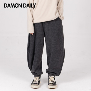 Damon11 日系儿童冬装 11日 00上新 双面舒特绒柔软哈伦裤