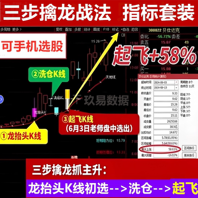 通达信三步擒龙战法倍量主升指标