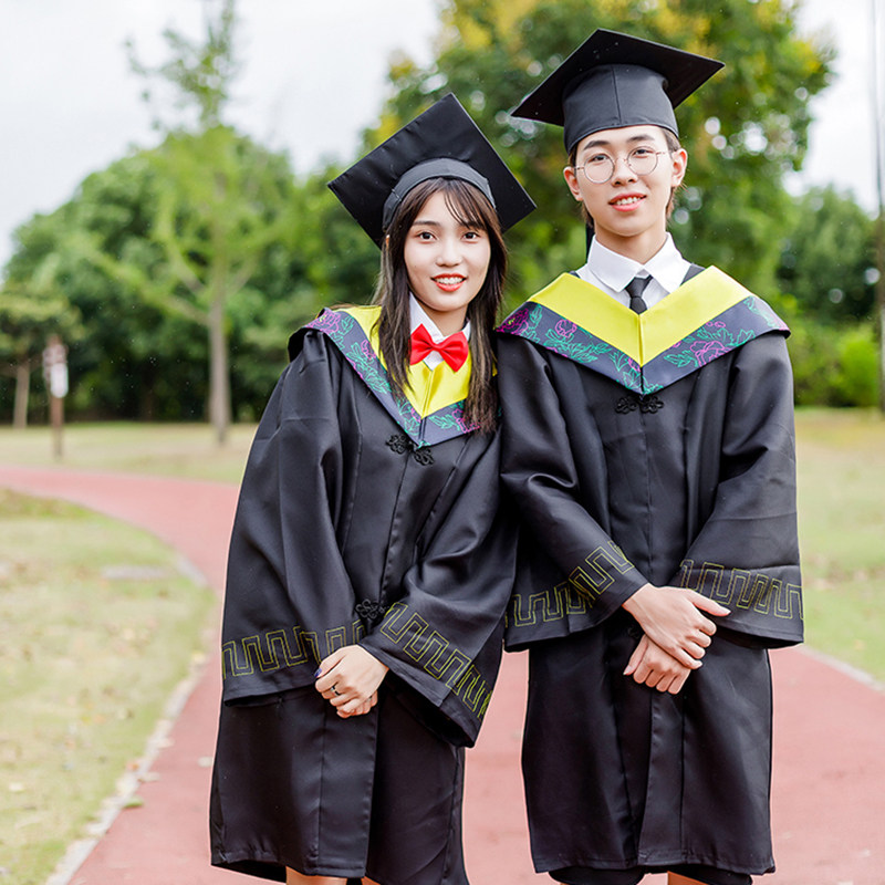 学士服文科学位服大学生毕业礼服工科学生装定制博士服导师服_虎窝淘