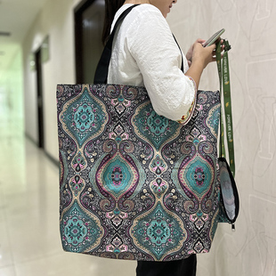 大容量卡通拉链旅行手提袋折叠超市购物袋单肩包便携式 防水礼品袋