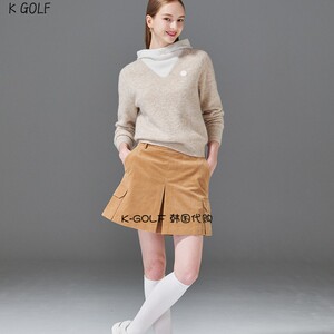 过季折扣KLIMGOLF韩国正品代购高尔夫球服女秋灯芯绒舒适短裤裙