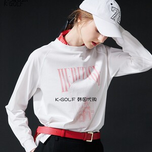 过季折扣KLIMGOLF韩国正品代购高尔夫球服女春印花宽松长袖上衣
