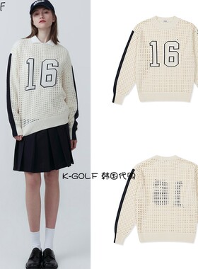 折扣款CLOVE韩国正品代购高尔夫球服25年女春夏网孔透气圆领套头