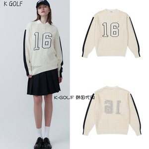 折扣款CLOVE韩国正品代购高尔夫球服25年女春夏网孔透气圆领套头