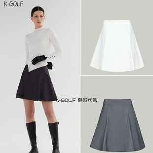 韩国代购ANELL高尔夫球服23年女春防风材质修身连身裙golf长裙