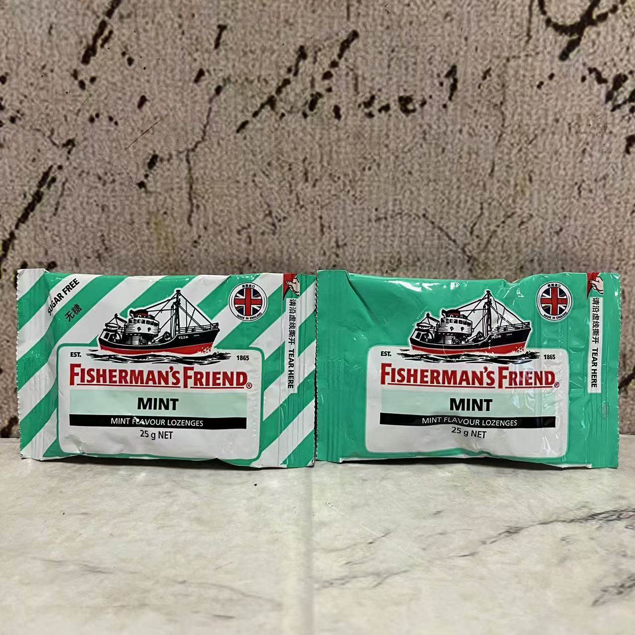特价售卖 英国进口渔夫之宝薄荷味糖果特强润喉糖25g袋装休闲糖果