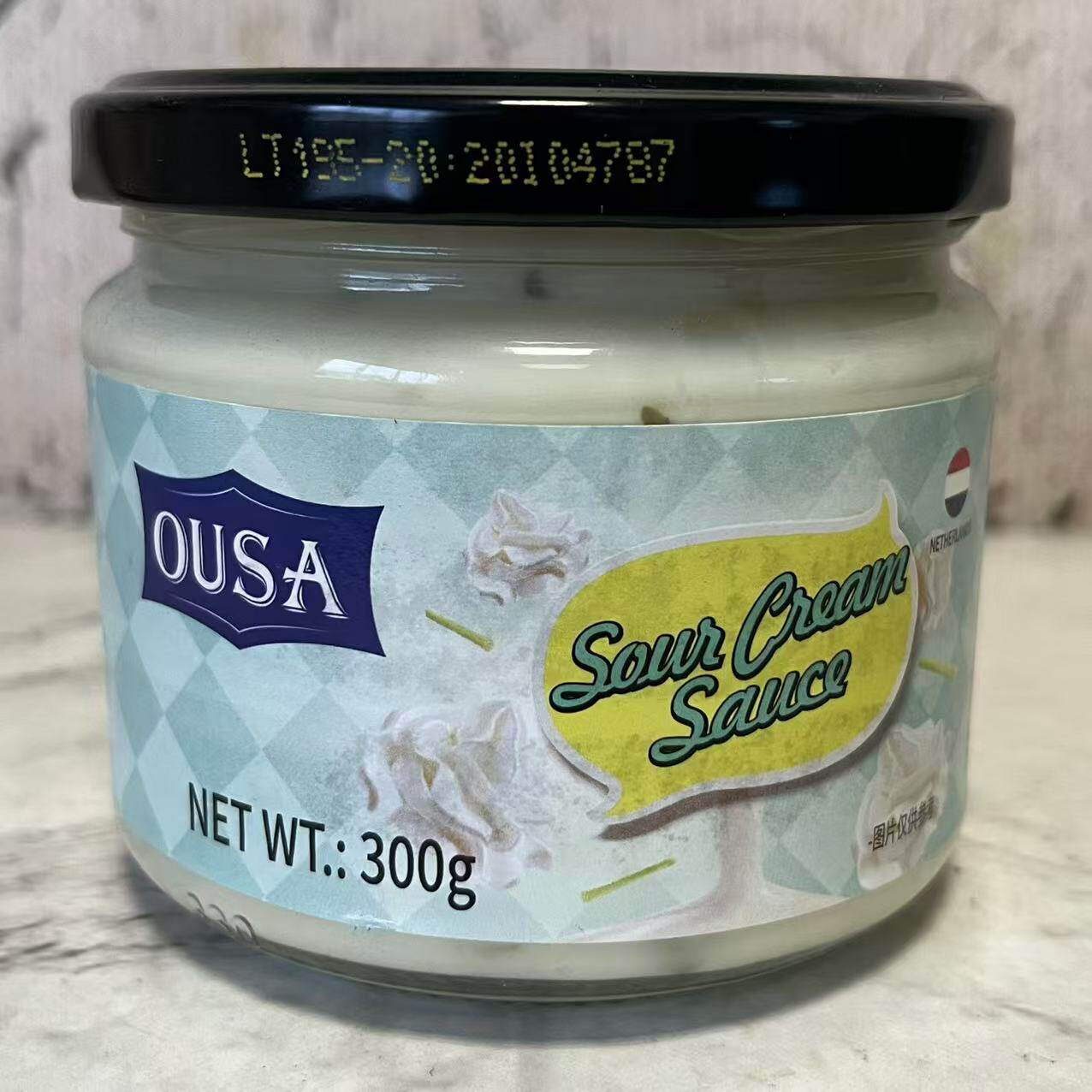 临期特卖 荷兰进口欧萨酸奶油风味酱300g 三明治汉堡熟菜沙拉调味