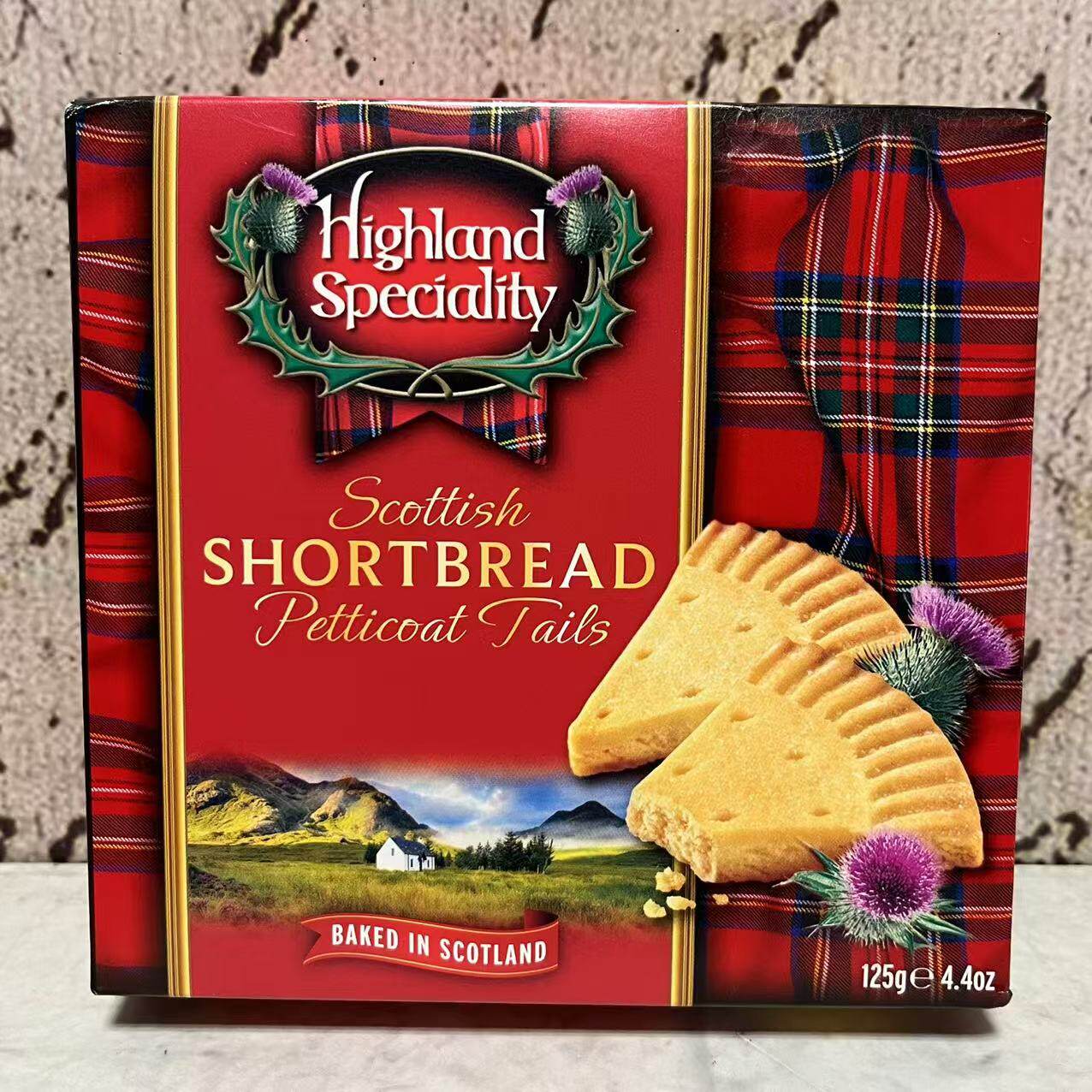 临期特卖 英国进口苏格兰甜酥三角饼干125g盒装 下午茶点心小零食