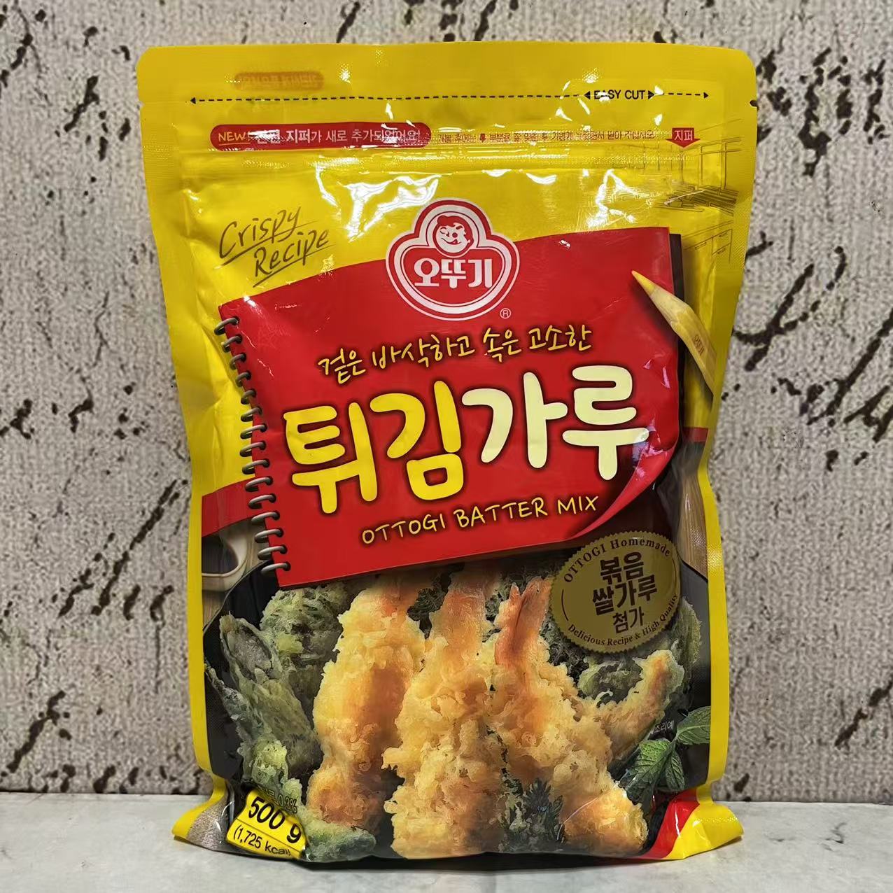 临期裸价特卖 韩国进口不倒翁煎炸粉500g袋装 炸熟菜炸虾海鲜裹粉