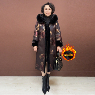 贵妇加绒加厚皮毛一体外套连帽保暖双面穿冬季 连帽气质大衣女 新款
