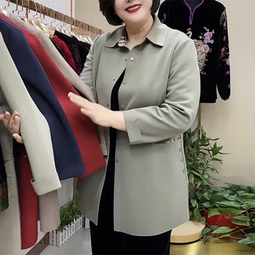 妈妈装春季新款风衣中长款外套女