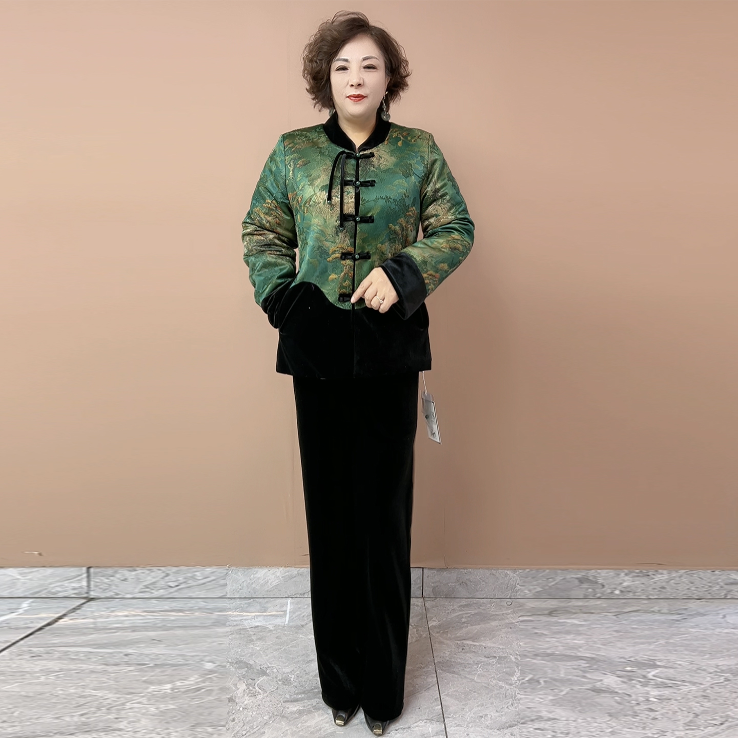 国风长裤宽松加棉盘扣显瘦冬季