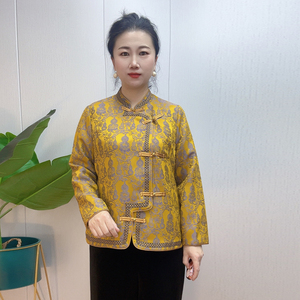 国风提花外套新中式唐装开衫上衣